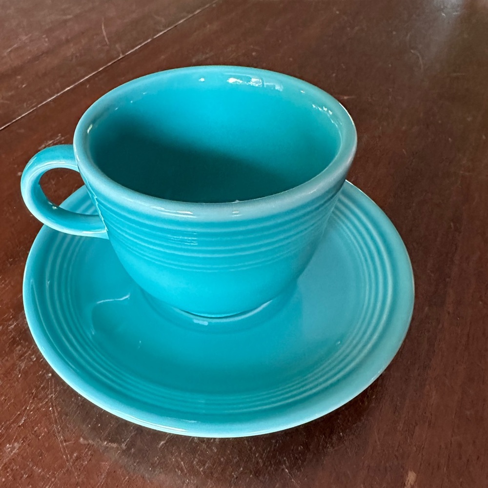COPY (7) Turquoise Fiesta cup and saucer